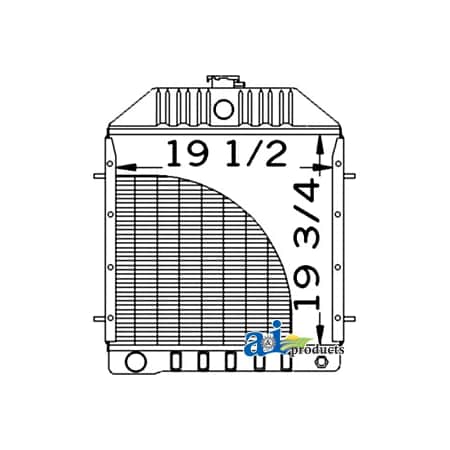 A & I Products Radiator 1" x1" x1" A-D81055